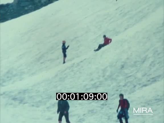 Jeux de neige et escalade près du Lac Blanc
